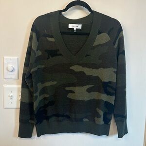 John + Jenn Camouflage Fitz V-Neck Sweater